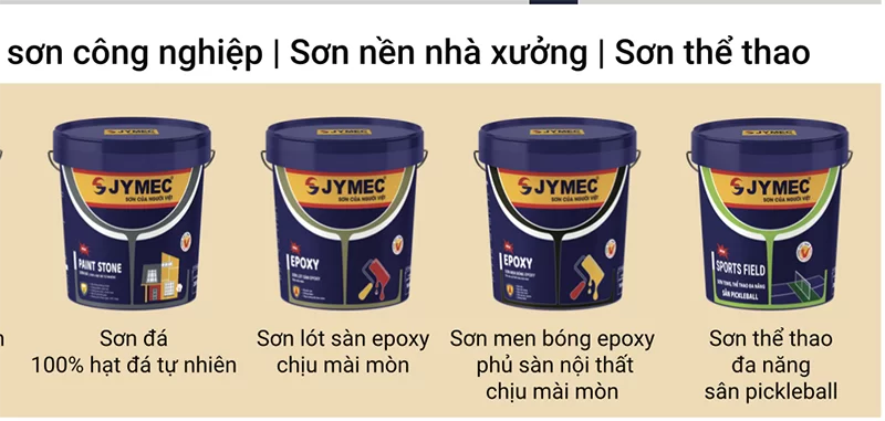 Các dòng sản phẩm sơn công nghiệp JYMEC