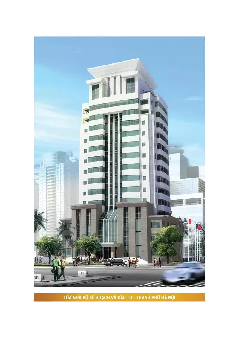 Cận cảnh tòa nhà bộ kế hoạch và đầu tư được sơn bởi sơn Jymec 3in1