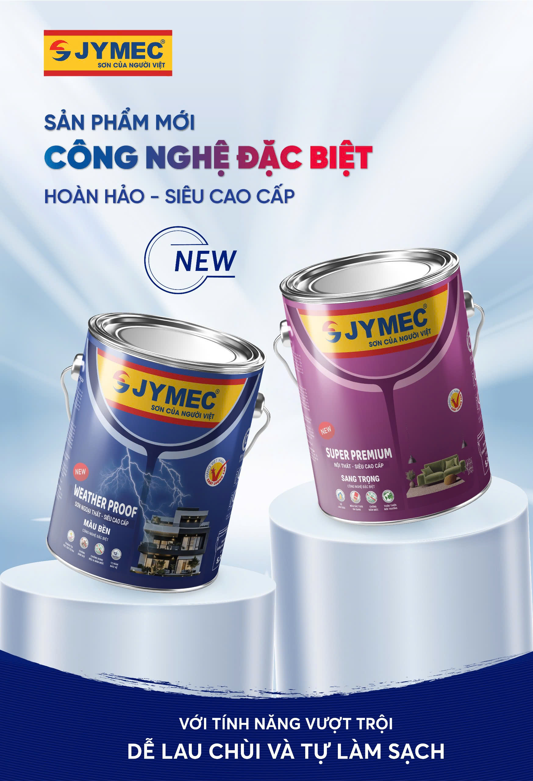 Sơn JYMEC Ra mắt cặp đôi sản phẩm siêu cao cấp: Đỉnh cao công nghệ Nội và ngoại thất!