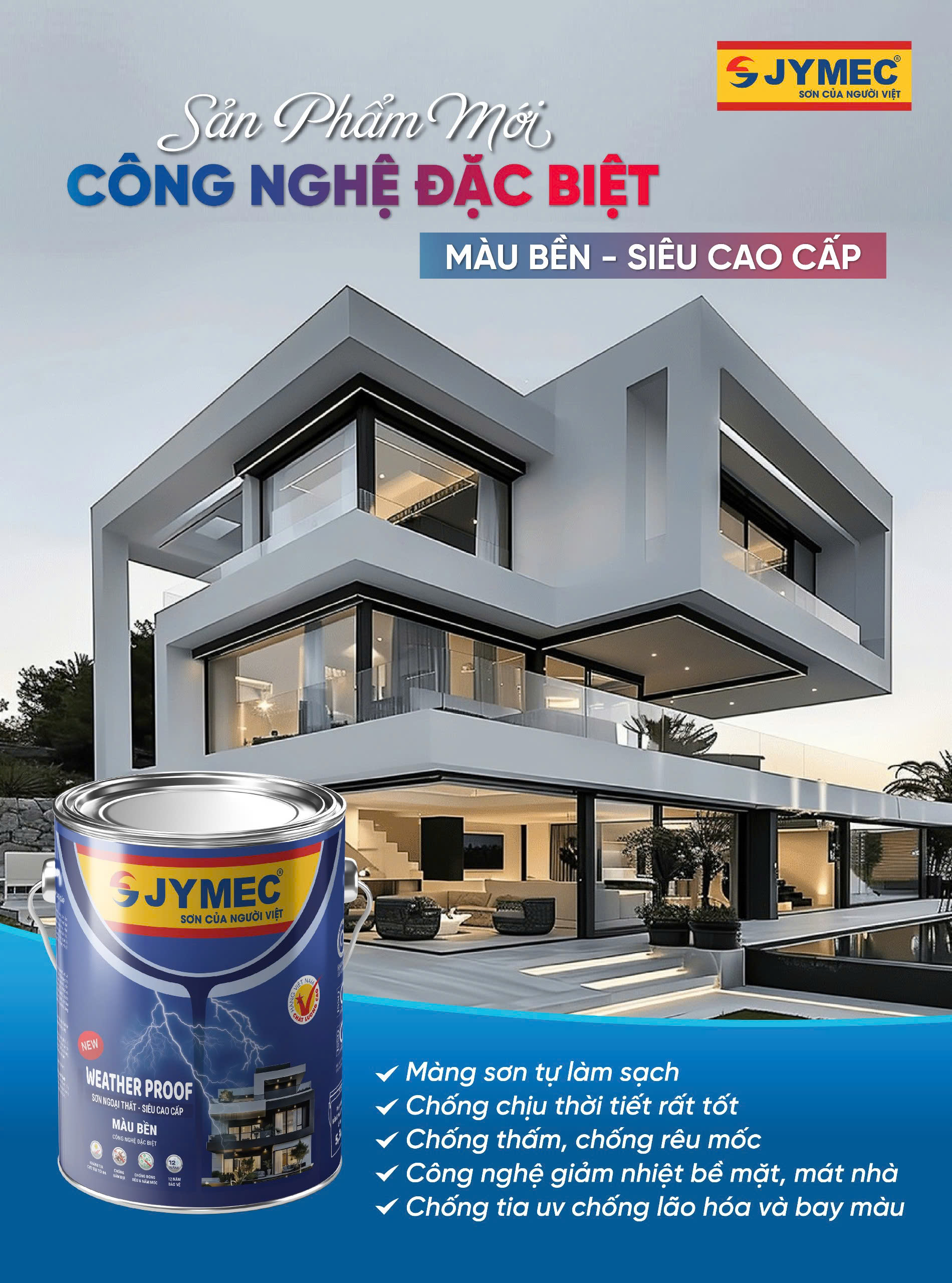 Sơn ngoại thất JYMEC chống phai màu