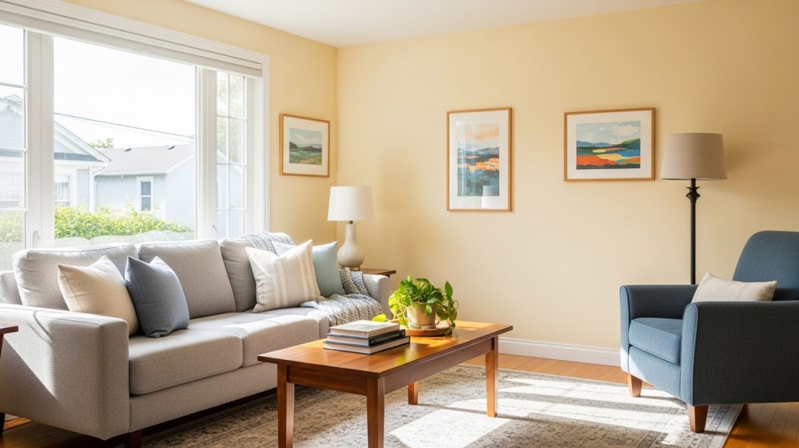 Sơn nội thất màu vàng kem ấn tượng & bí quyết phối màu đẹp nhất