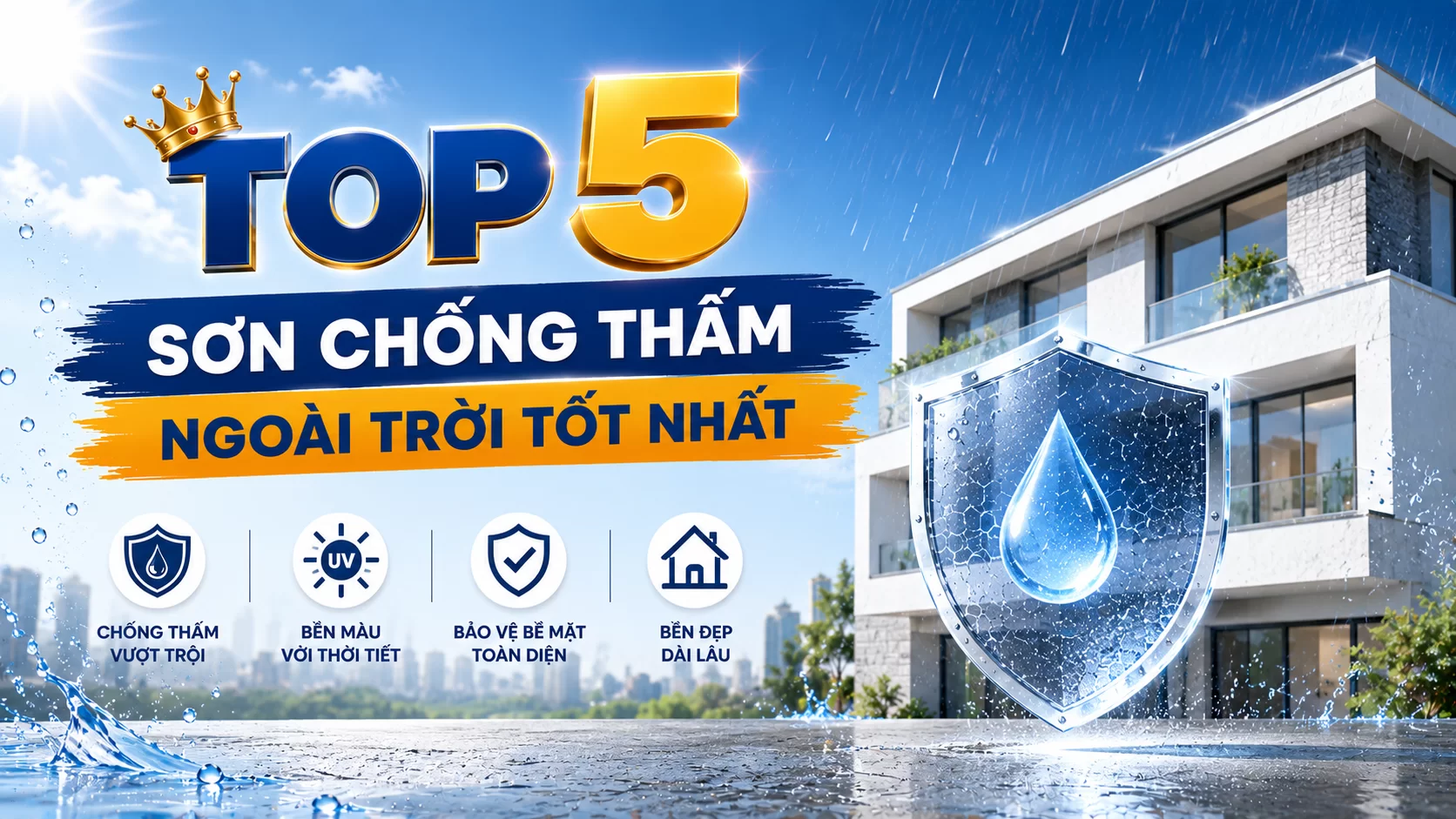 Top 5 Sơn Chống Thấm Ngoài Trời Tốt Nhất Hiện Nay