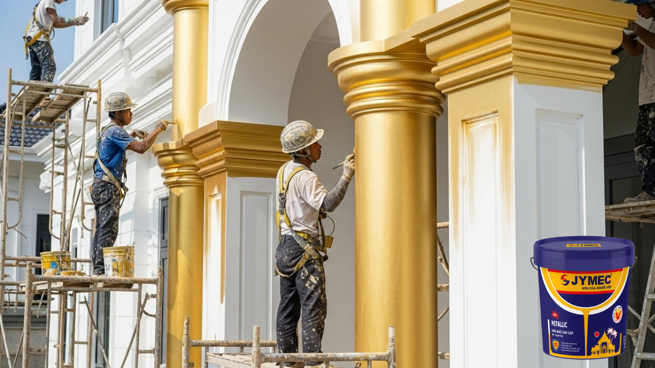 Top 5 Hãng sơn nhũ vàng tốt nhất bền đẹp, đáng tiền