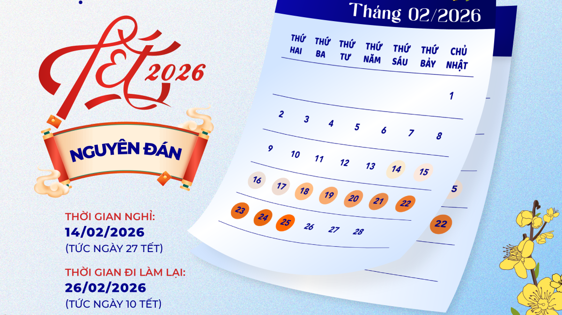 Lịch Hoạt Động Tết Nguyên Đán Bính Ngọ 2026 JYMEC