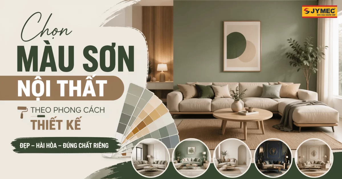 Chọn màu sơn nội thất theo phong cách thiết kế hot năm 2026