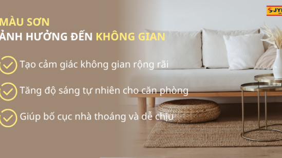 Chọn màu sơn nội thất cho nhà nhỏ giúp không gian rộng hơn