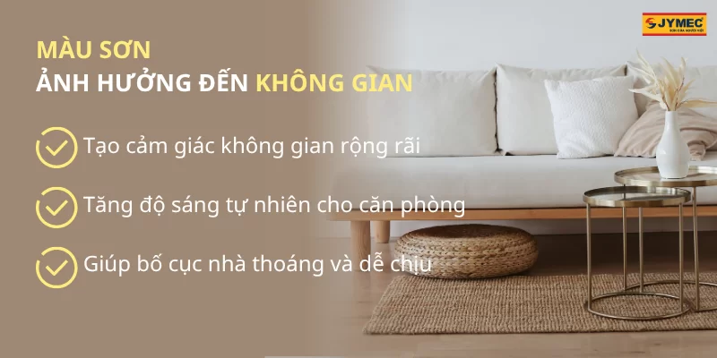 Chọn màu sơn nội thất cho nhà nhỏ giúp không gian rộng hơn
