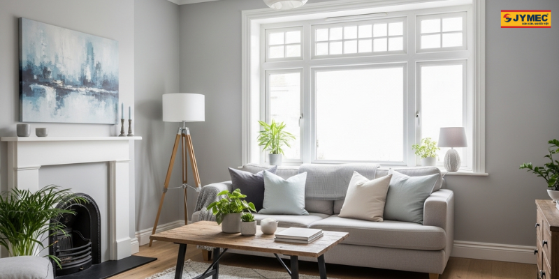 Phong Khach Su Dung Mau Xam