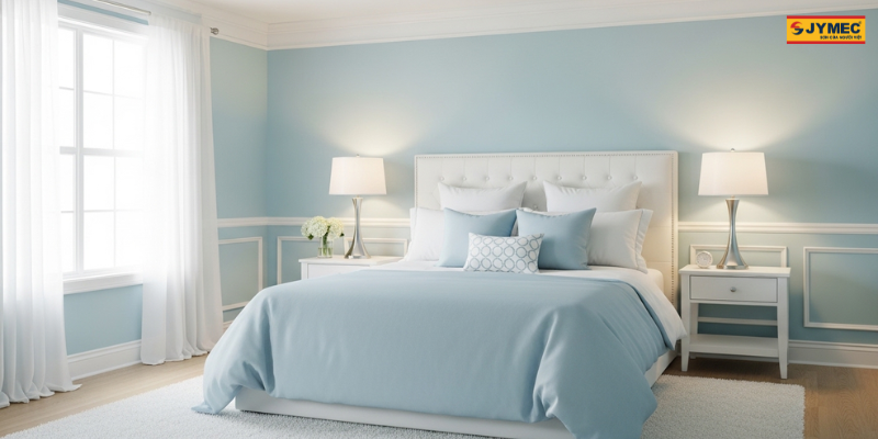 Phong Ngu Su Dung Mau Xanh Duong Pastel Phoi Trang