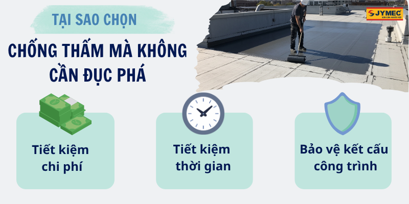 Cách chống thấm sân thượng không cần đục phá