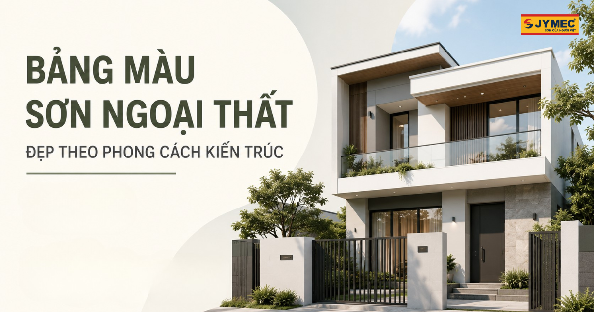Bảng màu sơn ngoại thất đẹp theo từng phong cách kiến trúc 2026
