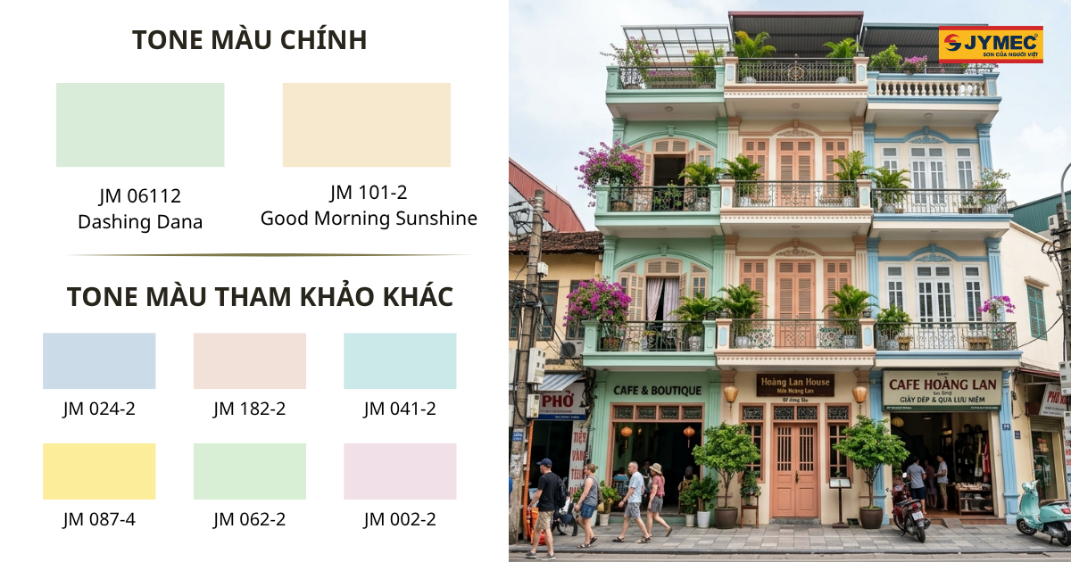 Bang Mau Nha Theo Phong Cach Nha Pho Tre Trung