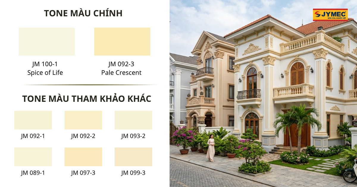 Bang Mau Nha Theo Phong Cach Tan Co Dien