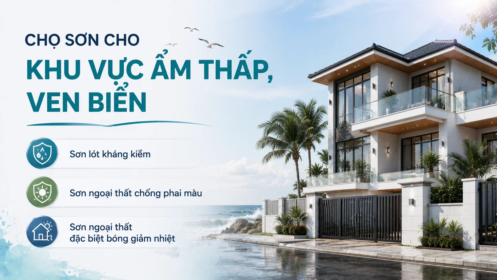 Chon Loai Son Ngoai That Cho Khu Vuc Am Thap Ven Bien