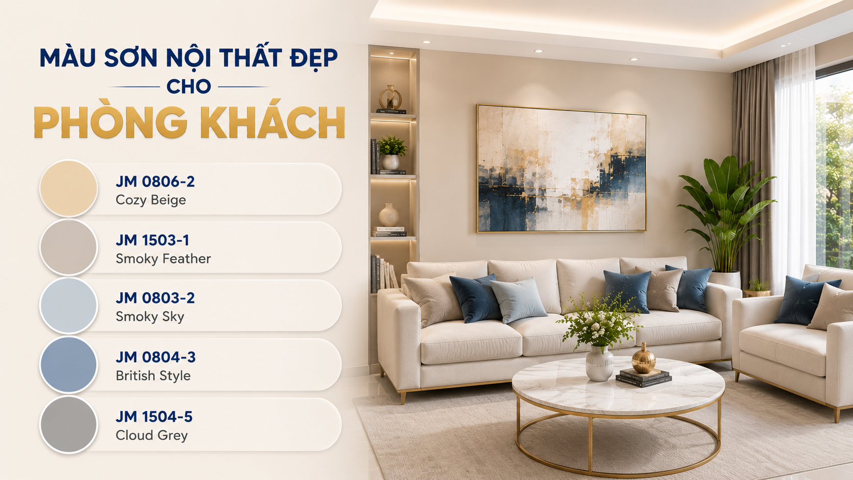 Màu sơn nội thất phòng khách đẹp, ấn tượng Mau Son Noi That Dep Cho Phong Khach