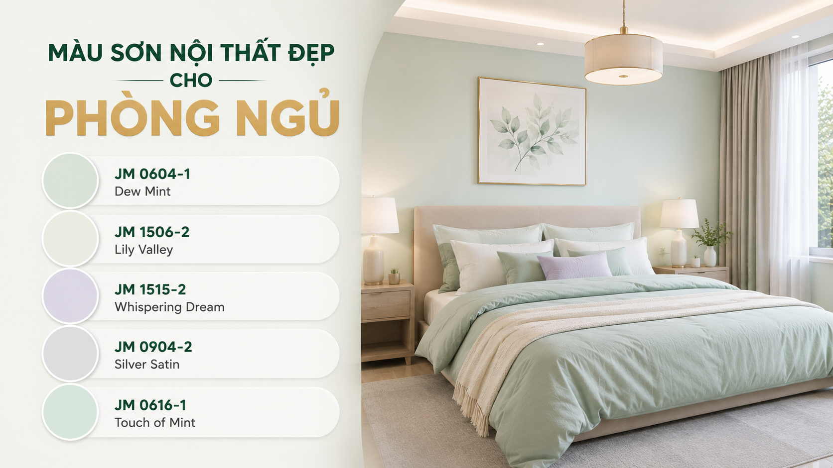 Màu sơn phòng ngủ hot 2026 Mau Son Noi That Dep Cho Phong Ngu