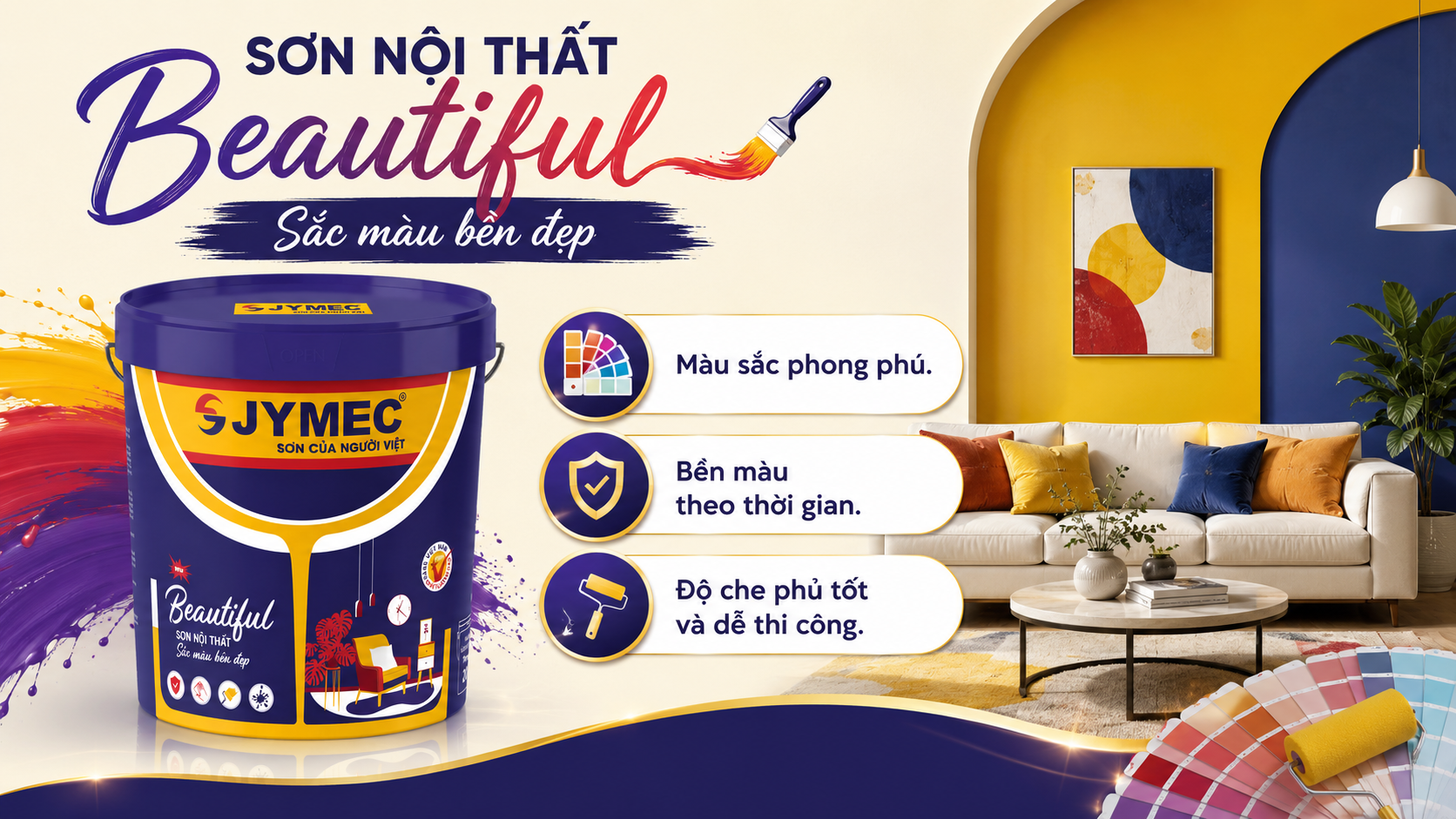 Sơn nội thất sắc màu bền đẹp Son Noi That Sac Mau Ben Dep