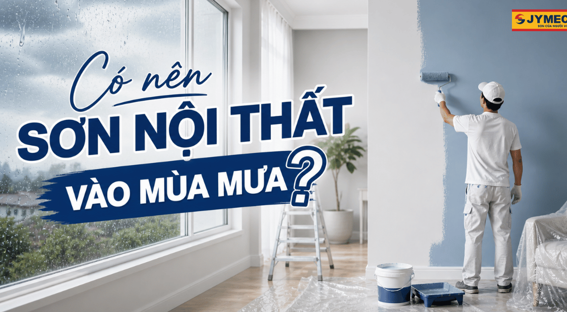 Có nên sơn nội thất vào mùa mưa? Lưu ý quan trọng tránh hỏng tường