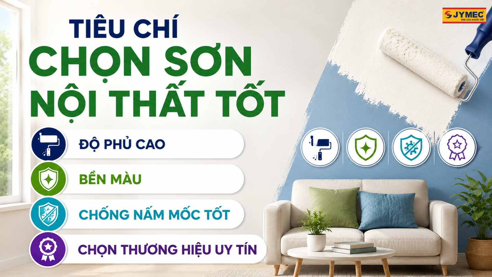 Tiêu chí chọn sơn nội thất tốt Tieu Chi Chon Son Noi That