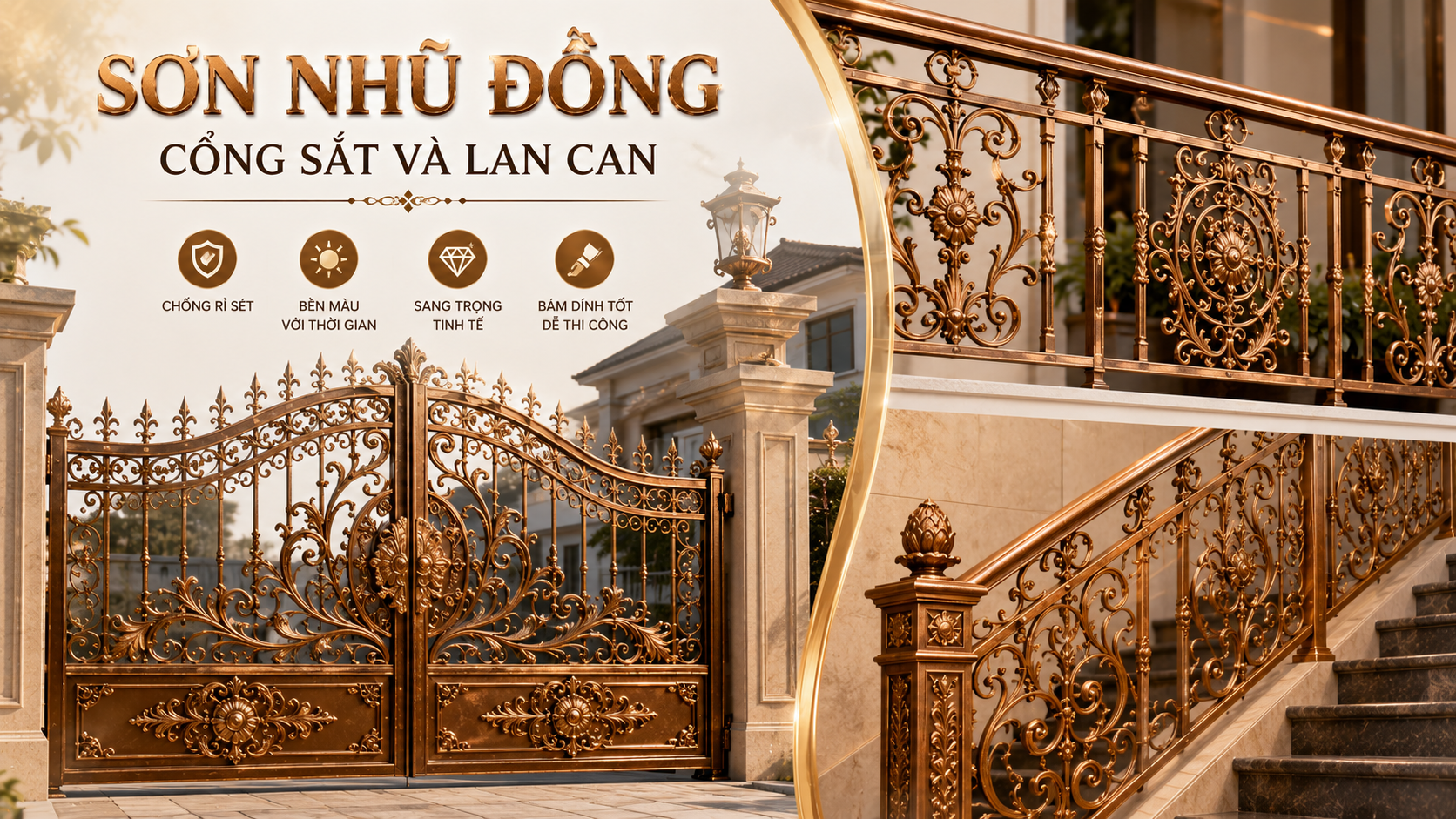 Su Dung Son Nhu Dong Trong Trang Tri Cong Sat