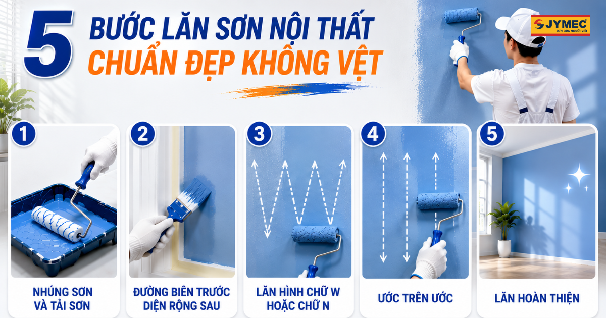 5 Buoc Lan Son Noi That Chuan Dep Khong Vet