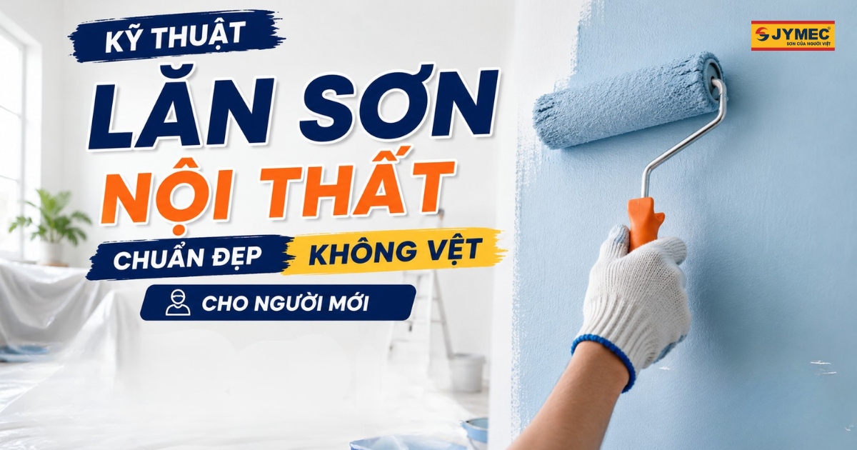 Kỹ thuật lăn sơn nội thất chuẩn đẹp không vệt cho người mới