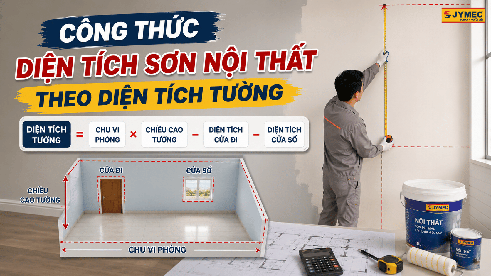 Cong Thuc Tinh Dien Tich Son Noi That Theo Dien Tich Tuong