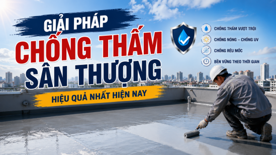 Giải pháp chống thấm sân thượng hiệu quả nhất hiện nay
