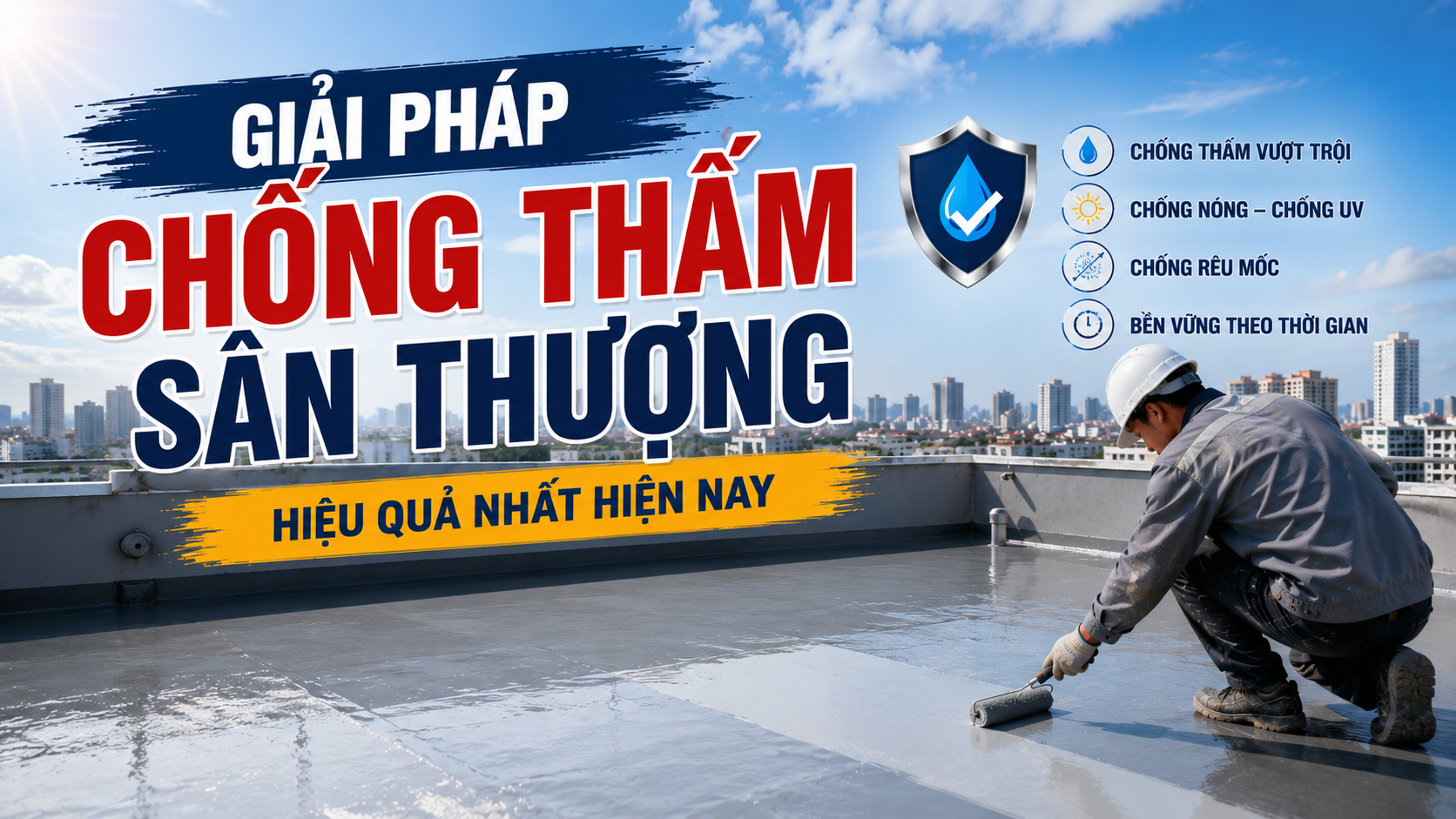 Giải pháp chống thấm sân thượng hiệu quả nhất hiện nay