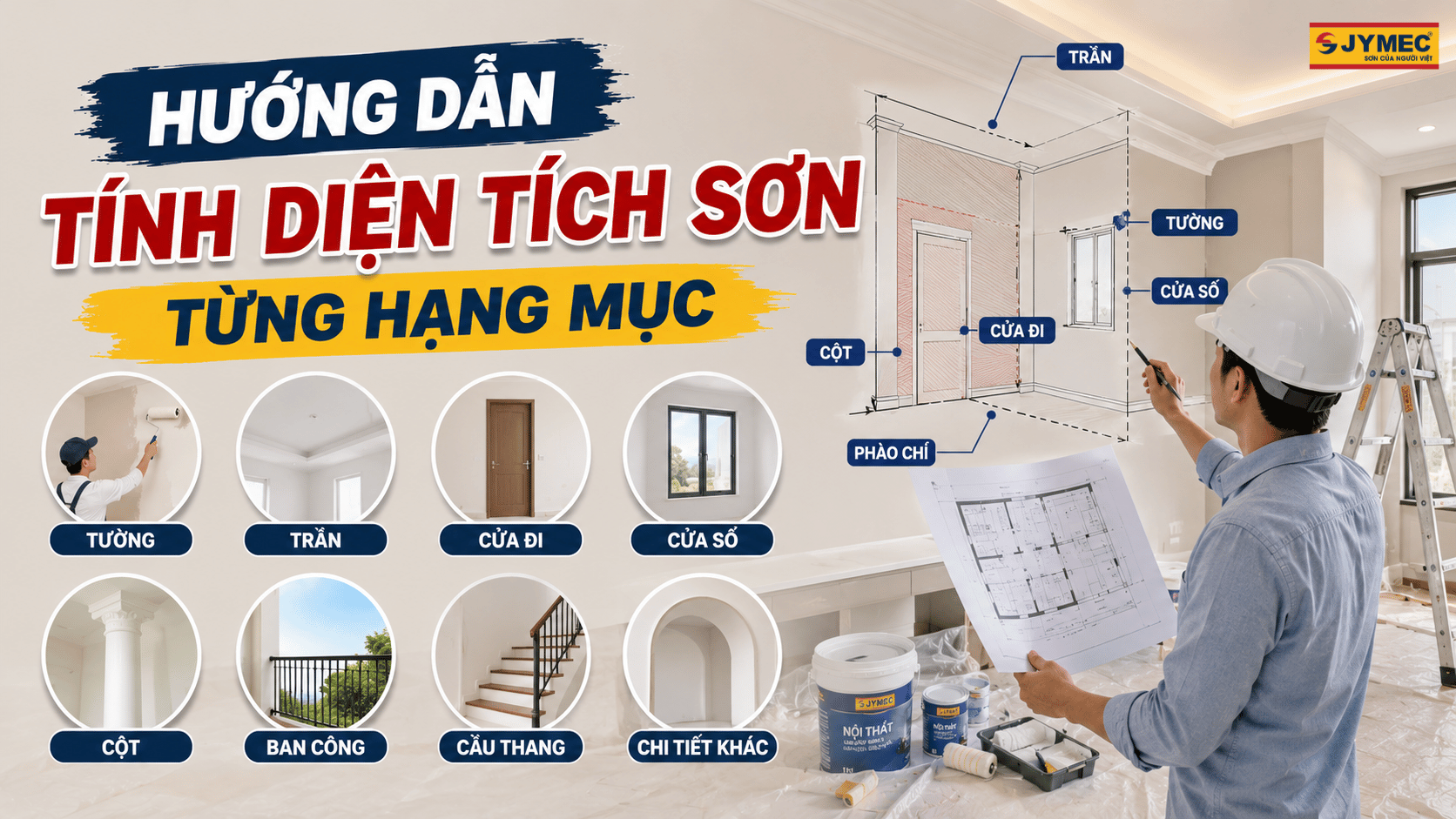 Huong Dan Tinh Dien Tich Son Noi That Theo Tung Hang Muc