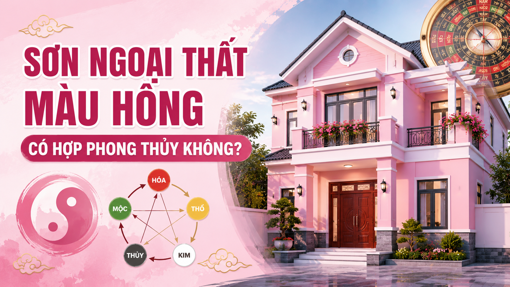 Son Ngoai That Mau Hong Co Hop Phong Thuy Khong