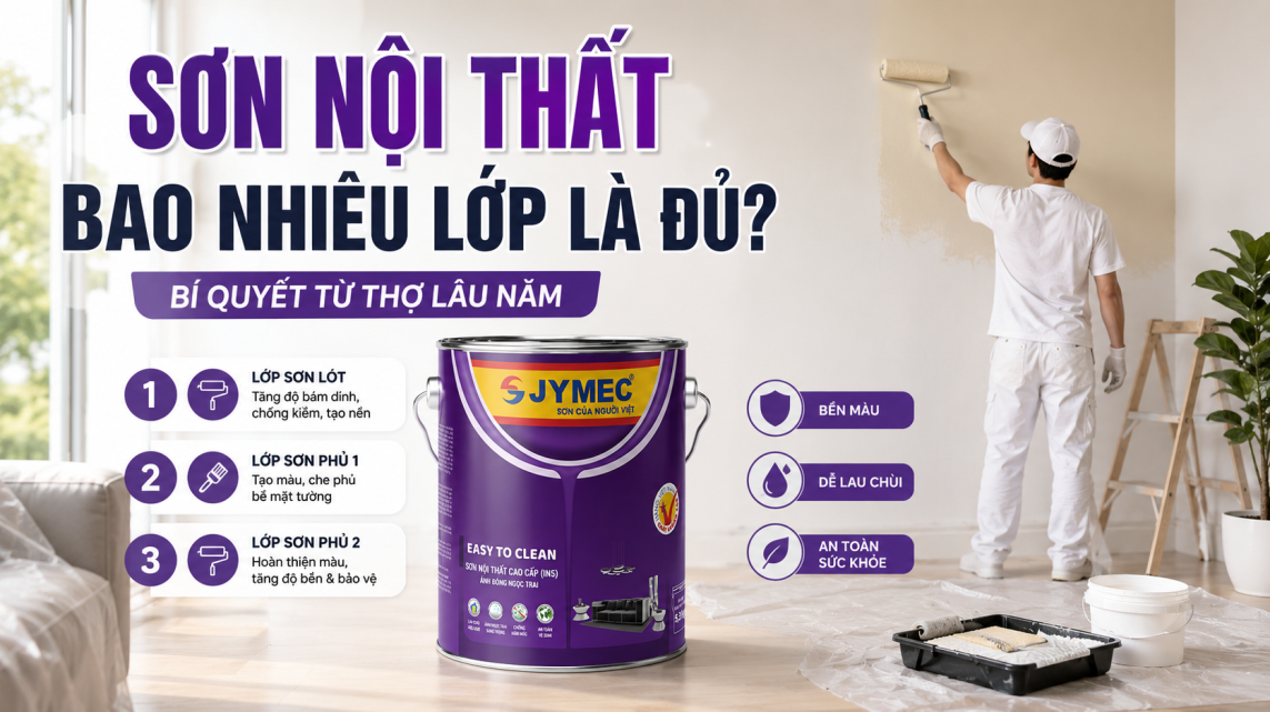 Sơn nội thất bao nhiêu lớp là đủ? Bí quyết từ thợ lâu năm