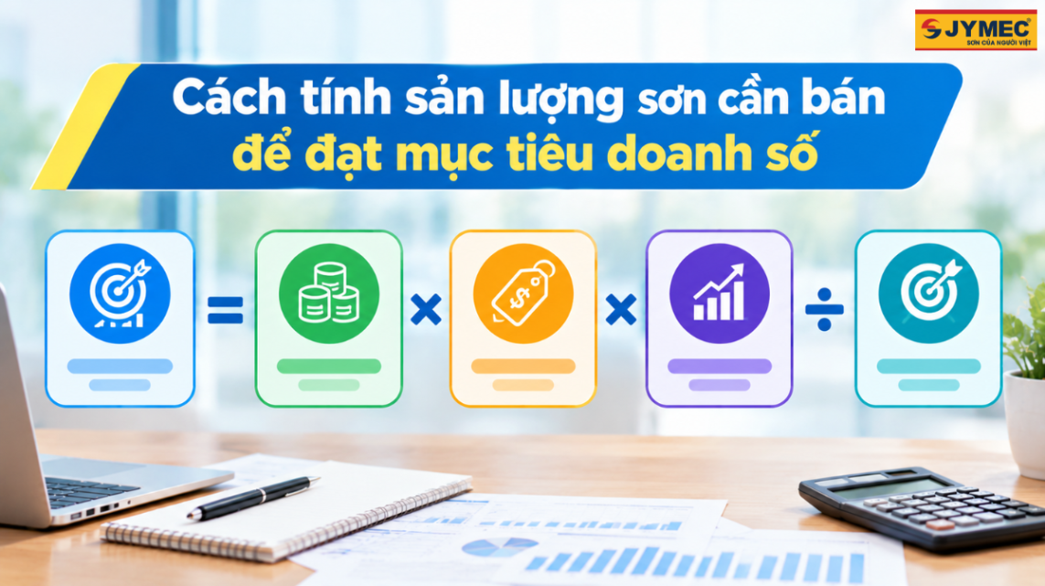 Cách Tính Sản Lượng Sơn Cần Bán Để Đạt Mục Tiêu Doanh Số