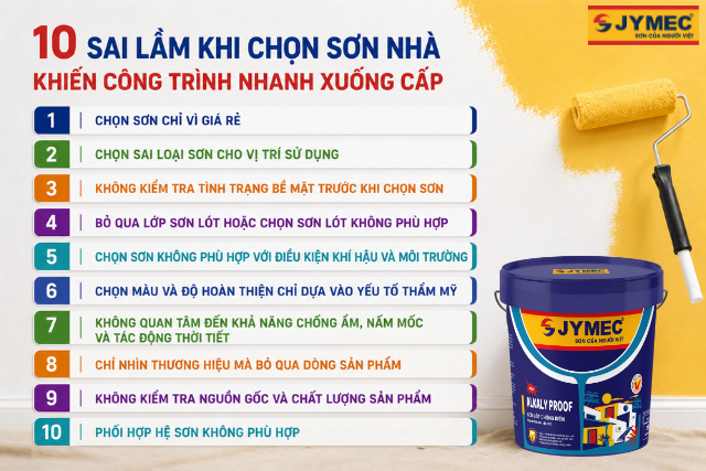 Sai Lam Khi Chon Son Nha Khien Cong Trinh Nhanh Xuong Cap 1