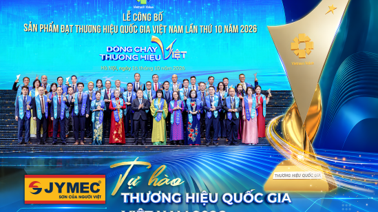 Sơn JYMEC Việt Nam Vinh Dự Đạt Thương Hiệu Quốc Gia Việt Nam 2026 - Khẳng Định Thương Hiệu Sơn Việt