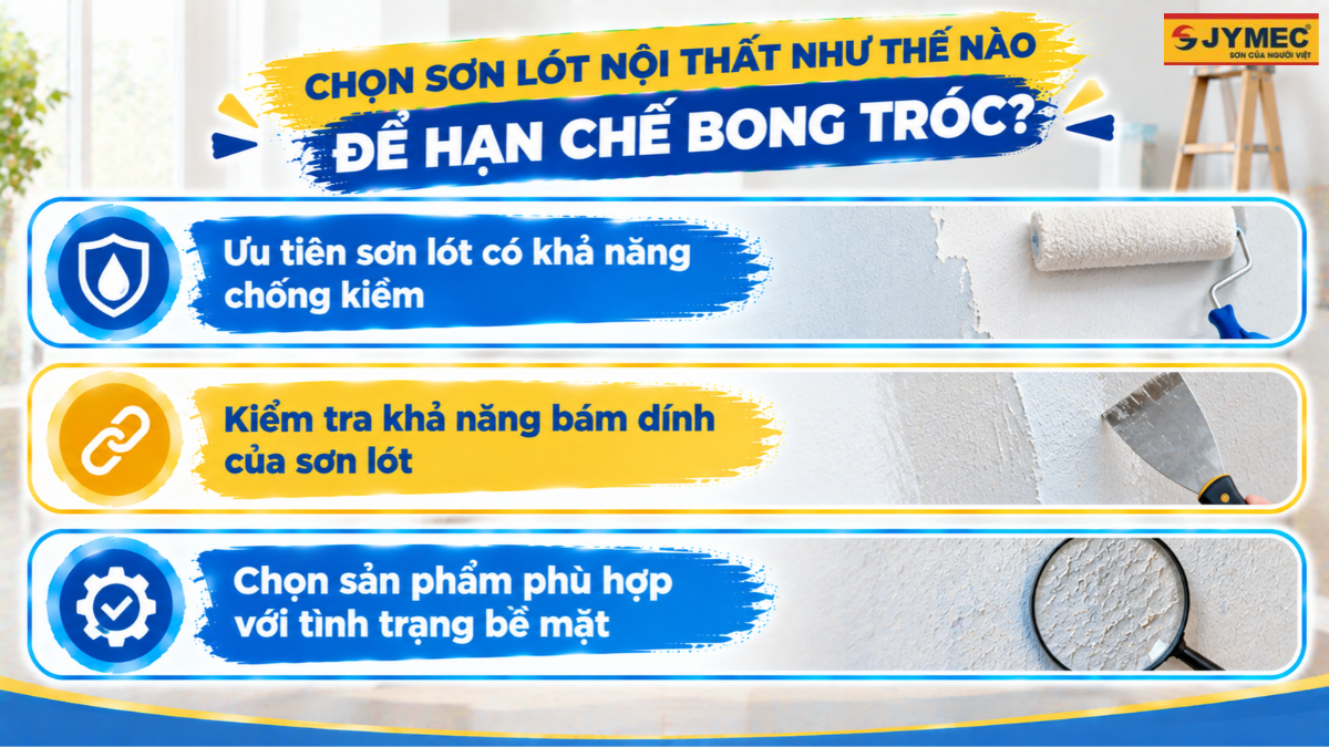 Chọn sơn lót nội thất như thế nào để hạn chế bong tróc