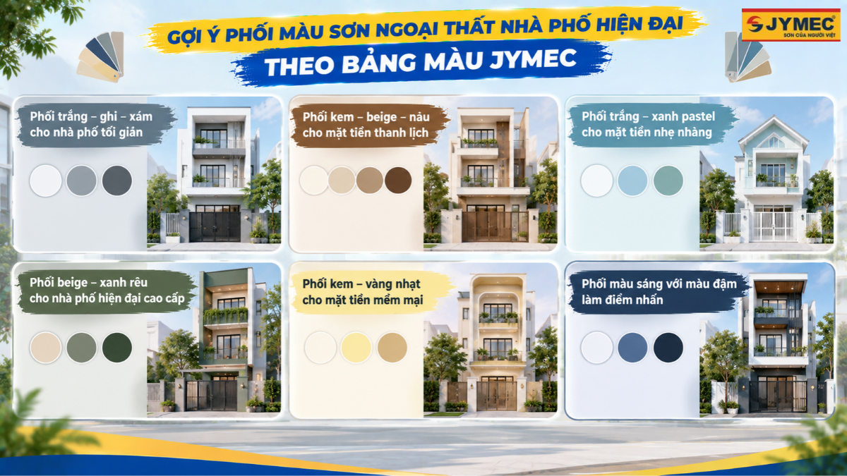 Bang Mau Son Ngoai That Nha Pho Hien Dai Sang Trong Dang Cap 2