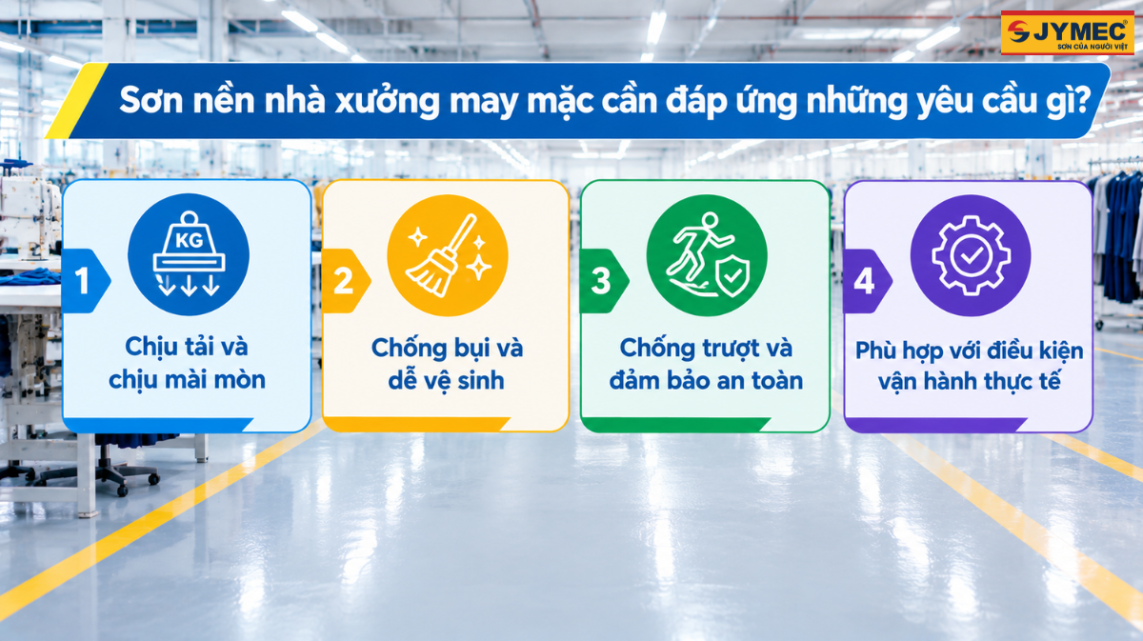 Sơn Nền Nhà Xưởng May Mặc: Cách Chọn Sàn Phù Hợp